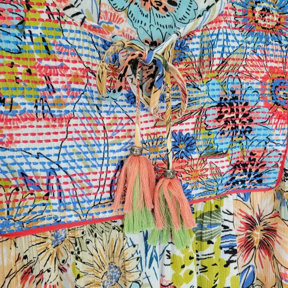 Orientique Australian Floral Dress Womens Size XS Multicolor - Picture 4 of 14